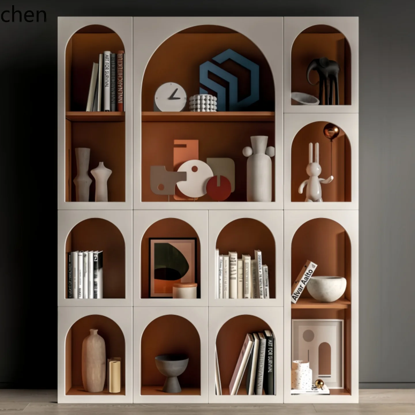 YFY Bookcase Bookshelf Simple Display Decorative Cabinet Partition Wine Cabinet Storage