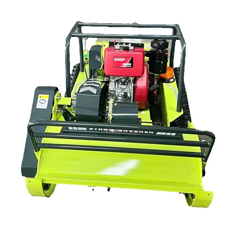 

New customized fully automatic lawnmower robot, intelligent remote control, all-terrain tracked type.