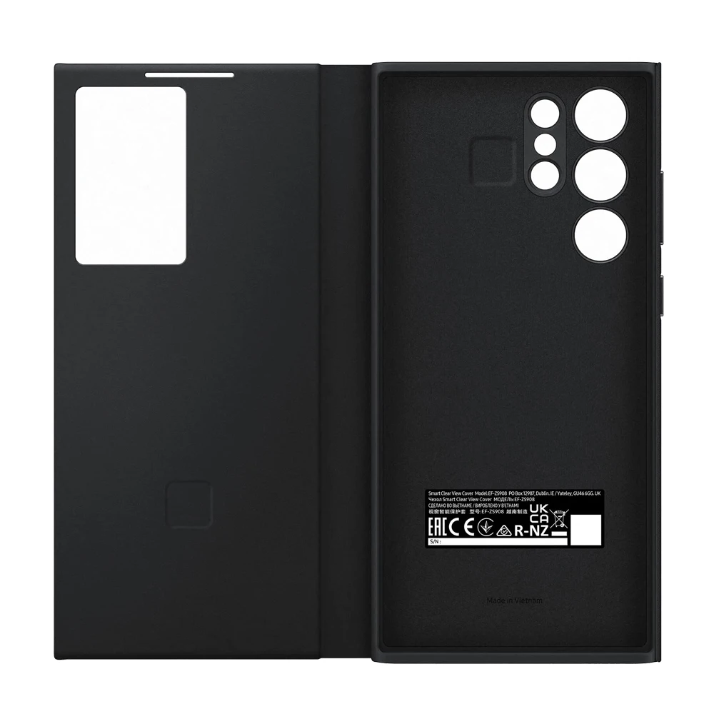 Original Samsung Galaxy S22 Ultra Clear View Cover For Galaxy S22Ultra Smart View Mirror Flip Case EF-ZS908