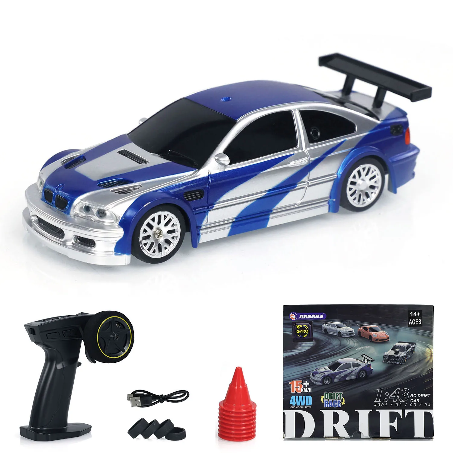 Upgraded RTR Mini Toys 4WD 1/43 RC Speed Car Gyro 2.4G Four-wheel Drive Racing Drifting Car Radio Control Model Fun Gifts Boy