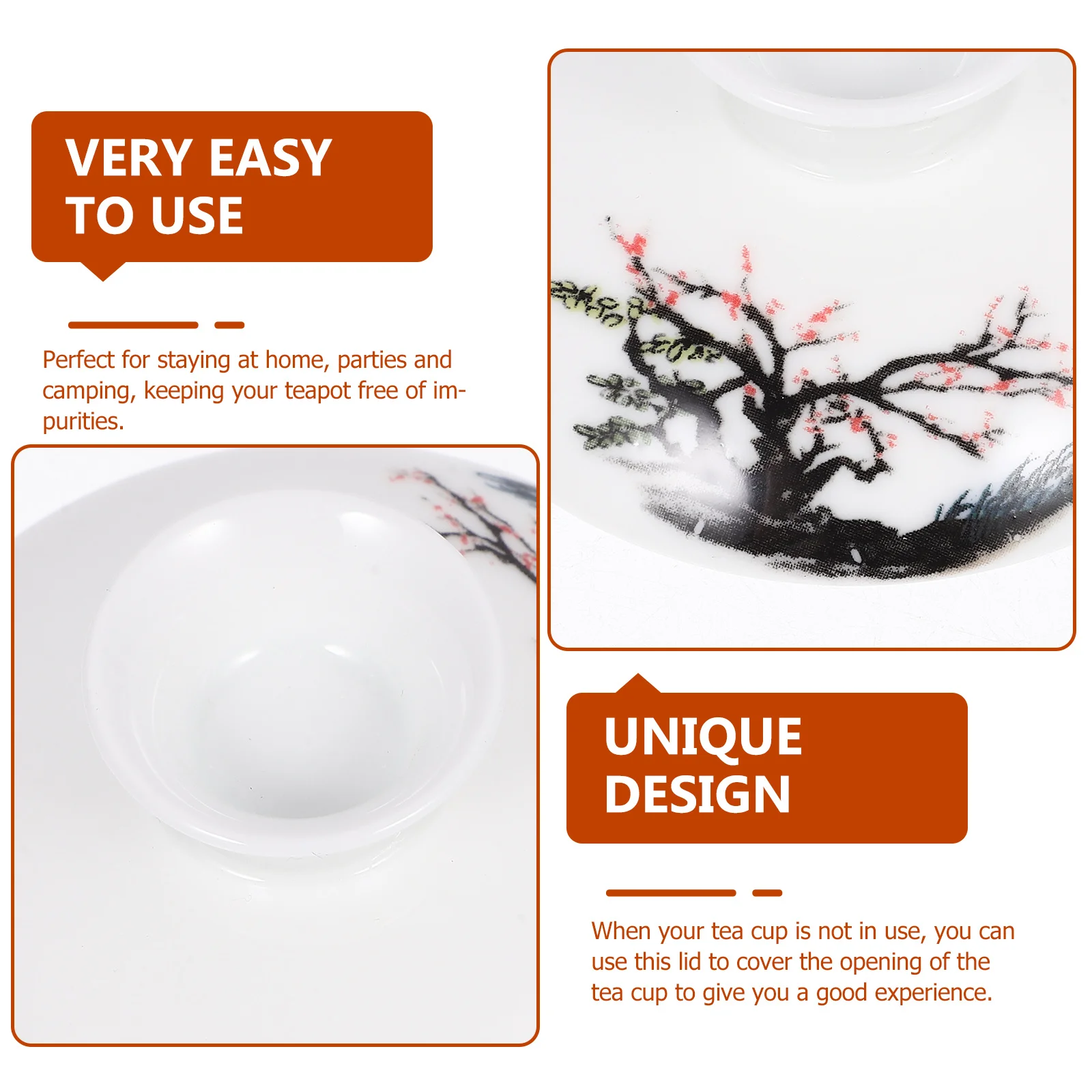 

Керамическая крышка для чайной чашки, аксессуар, элегантный дизайн, предотвращает ожогов, безопасный, приятный для питья чая, подарок для дома, вечеринки, кемпинга