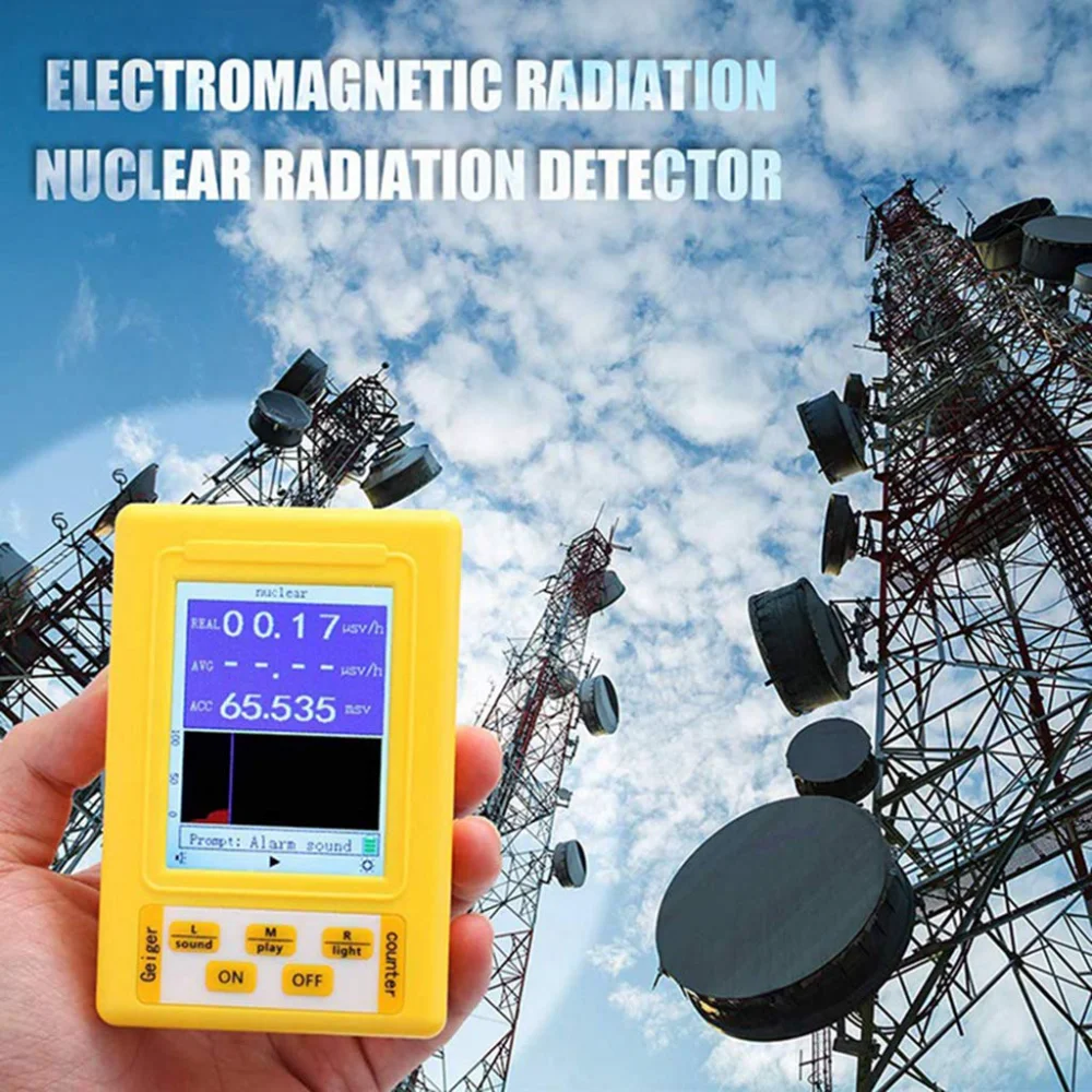 

BR-9C 2-in-1 Handheld Digital Display Electromagnetic Radiation Nuclear Detector EMF Geiger Counter Full-functional Type Tester