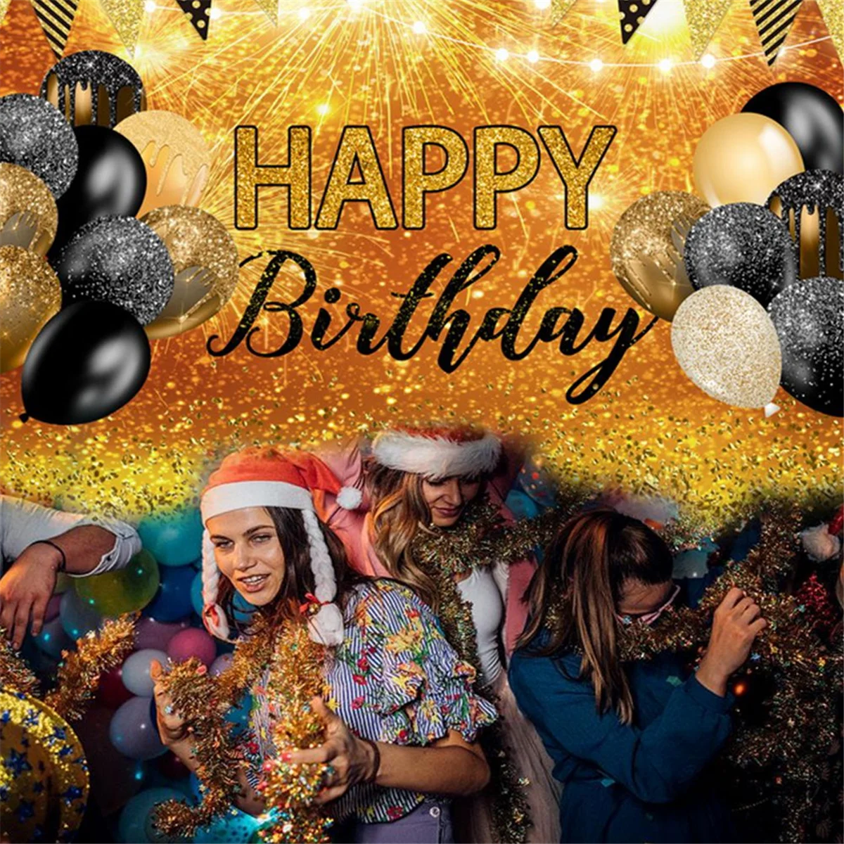 التصوير القماش 2024 السنة الجديدة خلفيات للتصوير الفوتوغرافي الطرف الديكور عيد ميلاد الخلفيات الشمبانيا الذهب الخلفيات ، نوع 5570