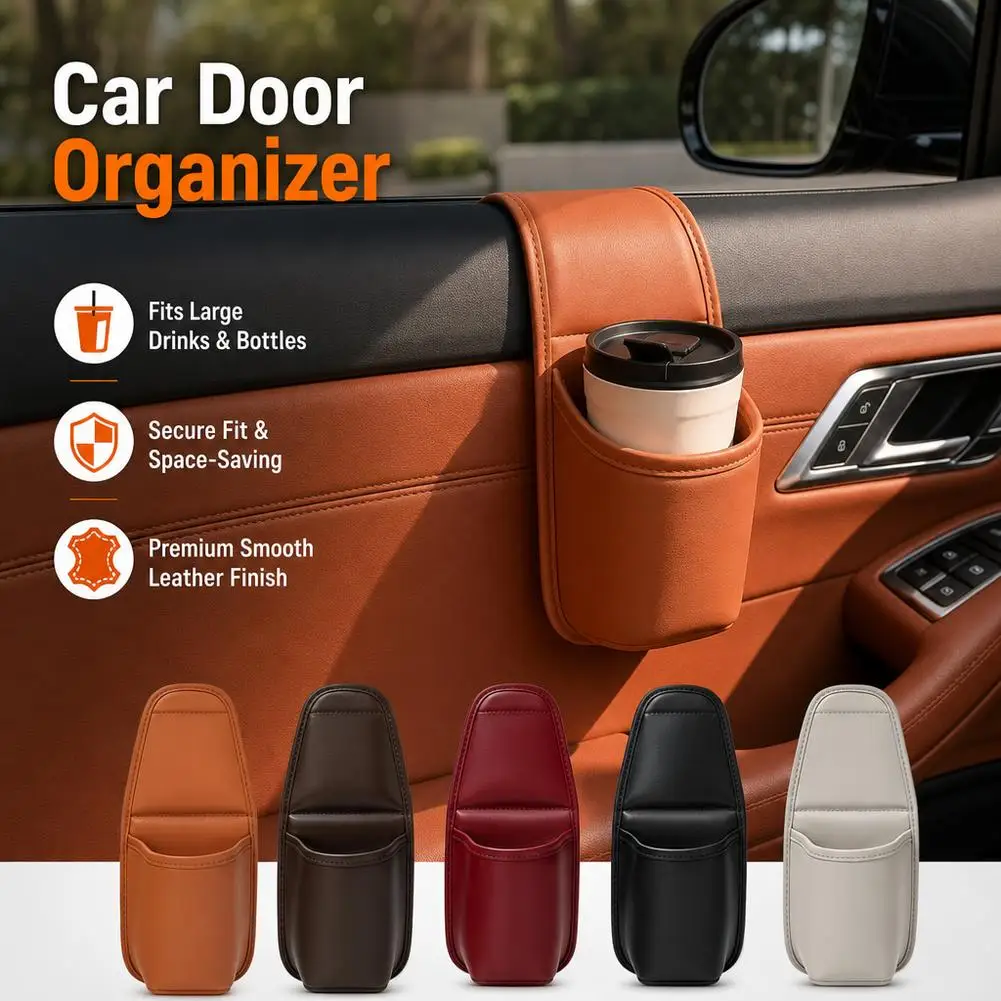 Car Door Storage Box Vehicle Mounted Storage Bag Cup Holder Phone Placement Side Storage Box Multi-Function Beverage Rac