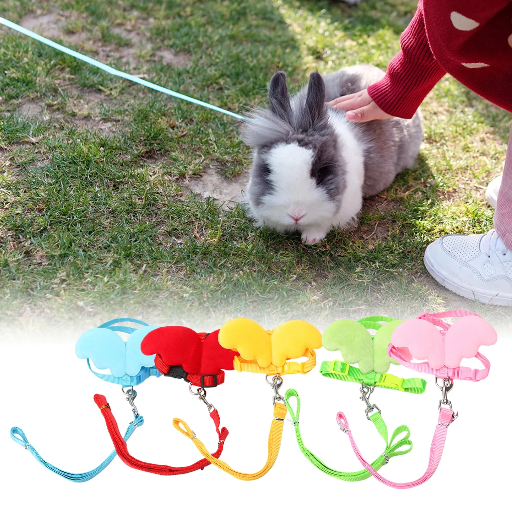 Wing Rabbit Harness Kitten Pet Leash Outdoor Training Rope Bunny Hamster Outside Accessories Clothes Chicken Goose