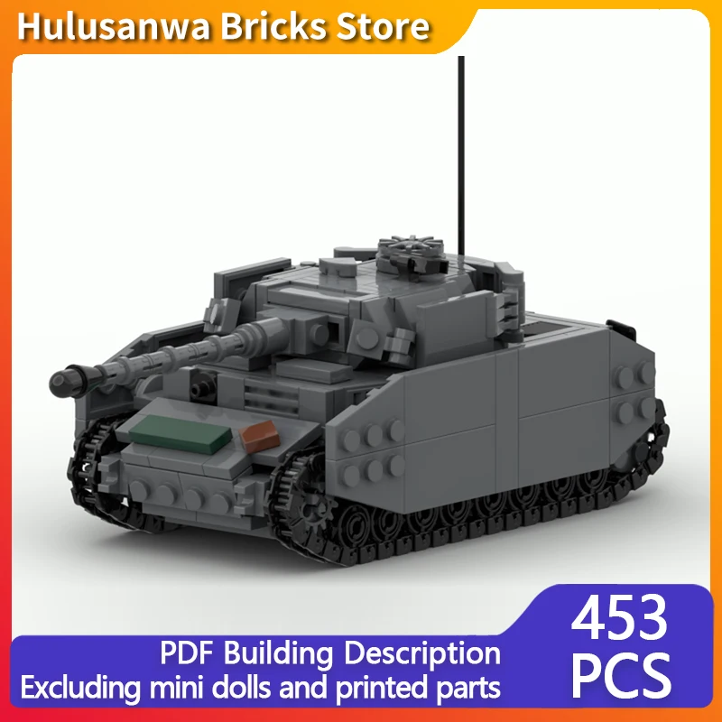 

Pz.Kpfw. IV Ausf. H WW2 Military Tanks Model MOC Building Bricks War Equipment Modular Technology Gift Holiday Children Toy Suit