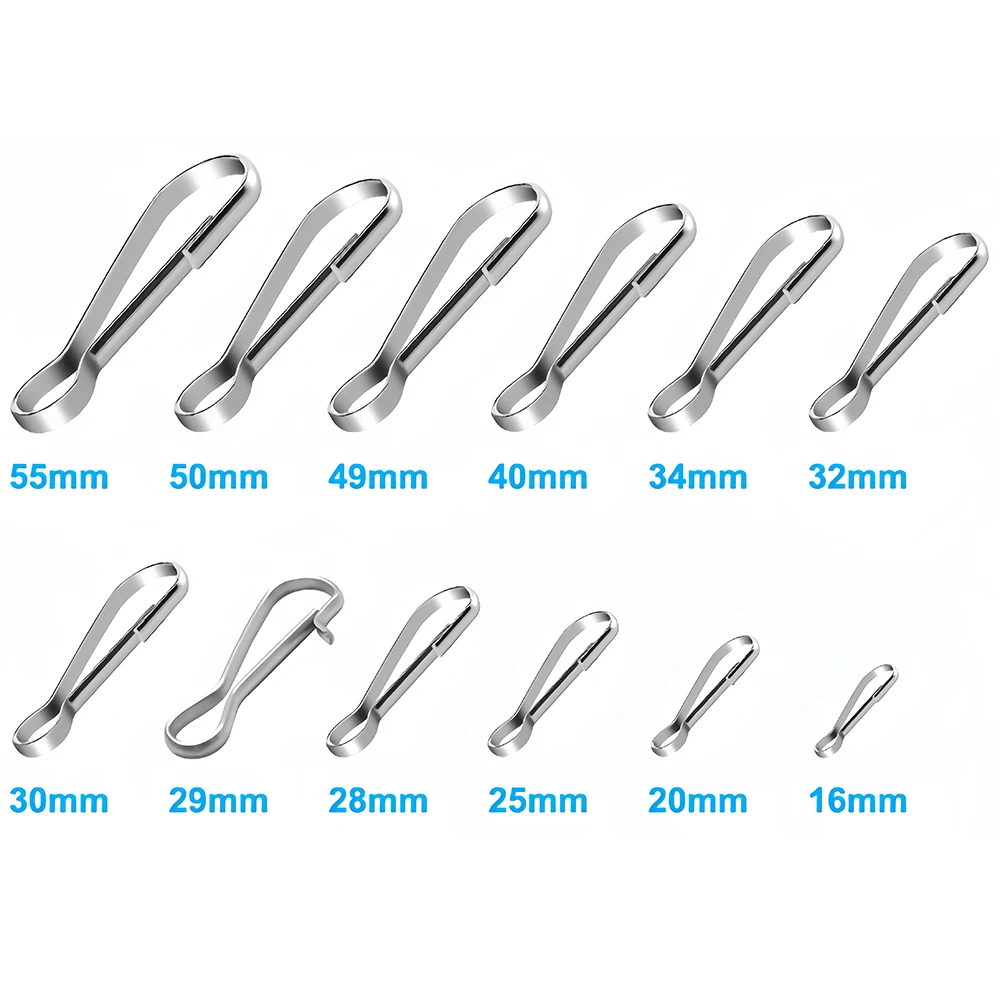 20Pcs Metal Snap Clips Hooks Loaded Clasp Gourd Buckle Connector Hardware Accessories for Bag Chain Carabiner Key Ring Hanging