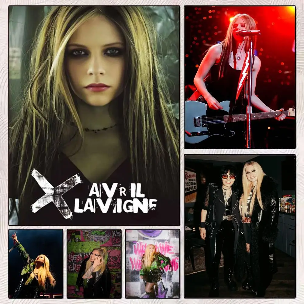 1PC Singer A-Avril L-Lavigne Painting Calligraphy Modern Canvas Poster Wall Art Aesthetic Bedroom Decor for Cafe Home Gift
