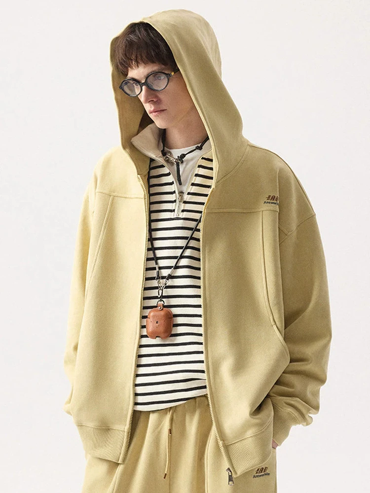 

Мужской комплект из замшевой толстовки и брюк в американском ретро-стиле, утепленный, осенне-зимний, повседневный, модный, с прямыми штанинами