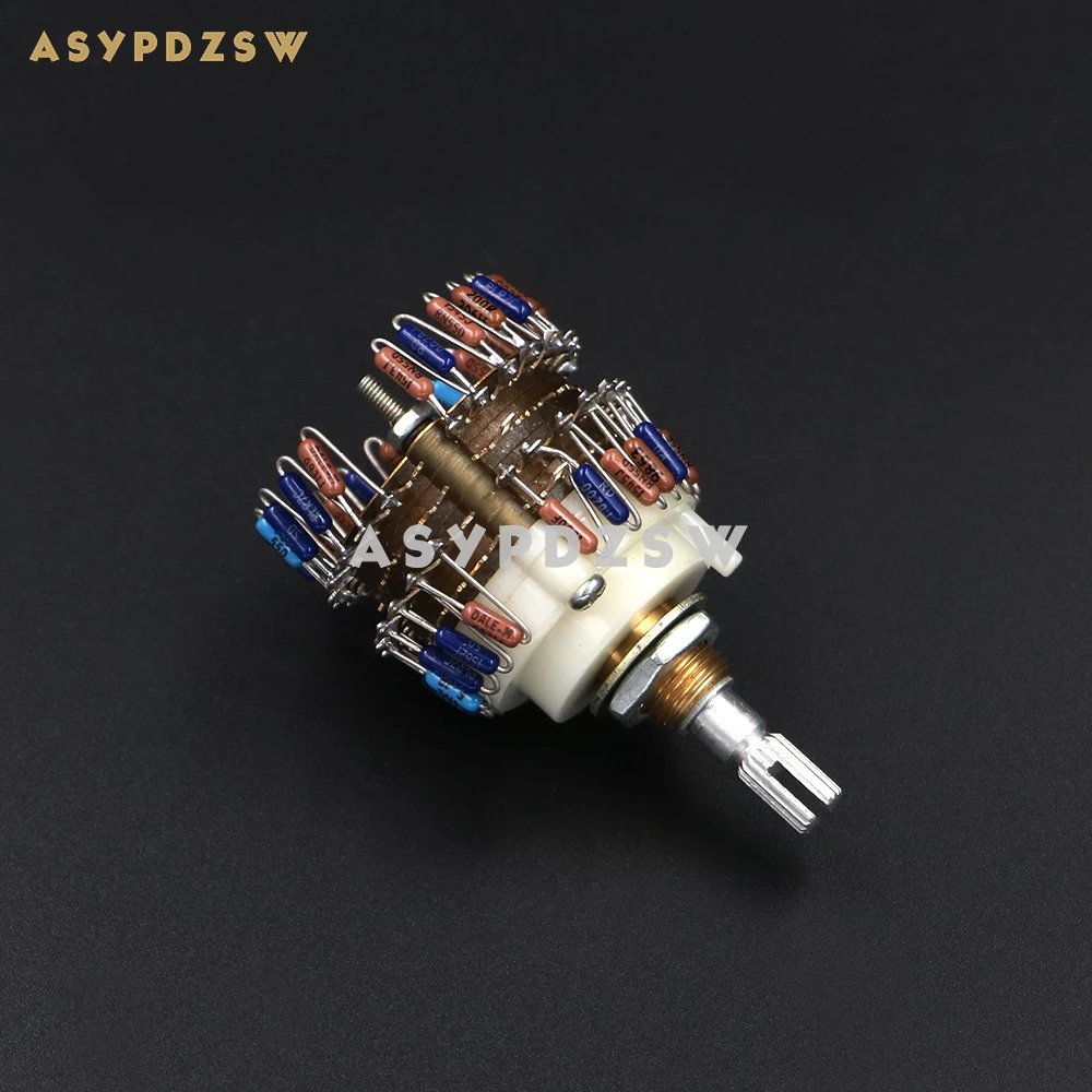 

23 Step pinion handle stepping potentiometer 10K/50K/100K (2 Channel) Power amplifier Volume potentiometer