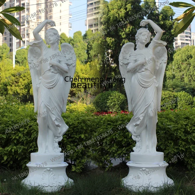 ss7486 European-Style Angel Goddess Villa Hotel Decoration Floor Artwork GRP Sculpture
