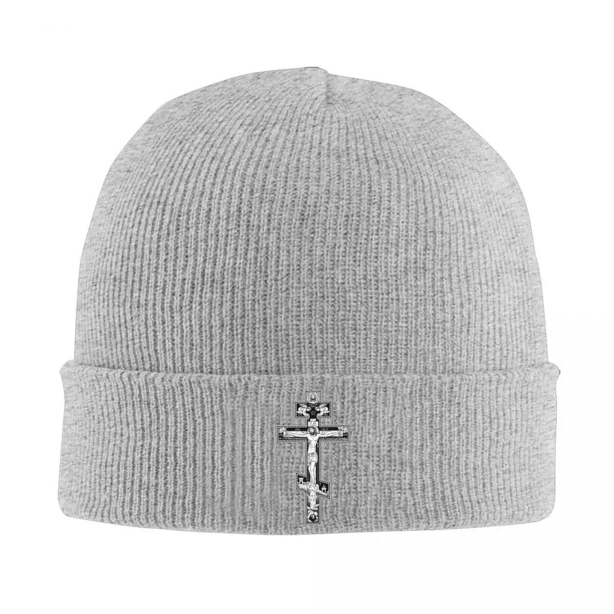Orthodox Cross Classic Knitted Hat for Women Men Beanies Autumn