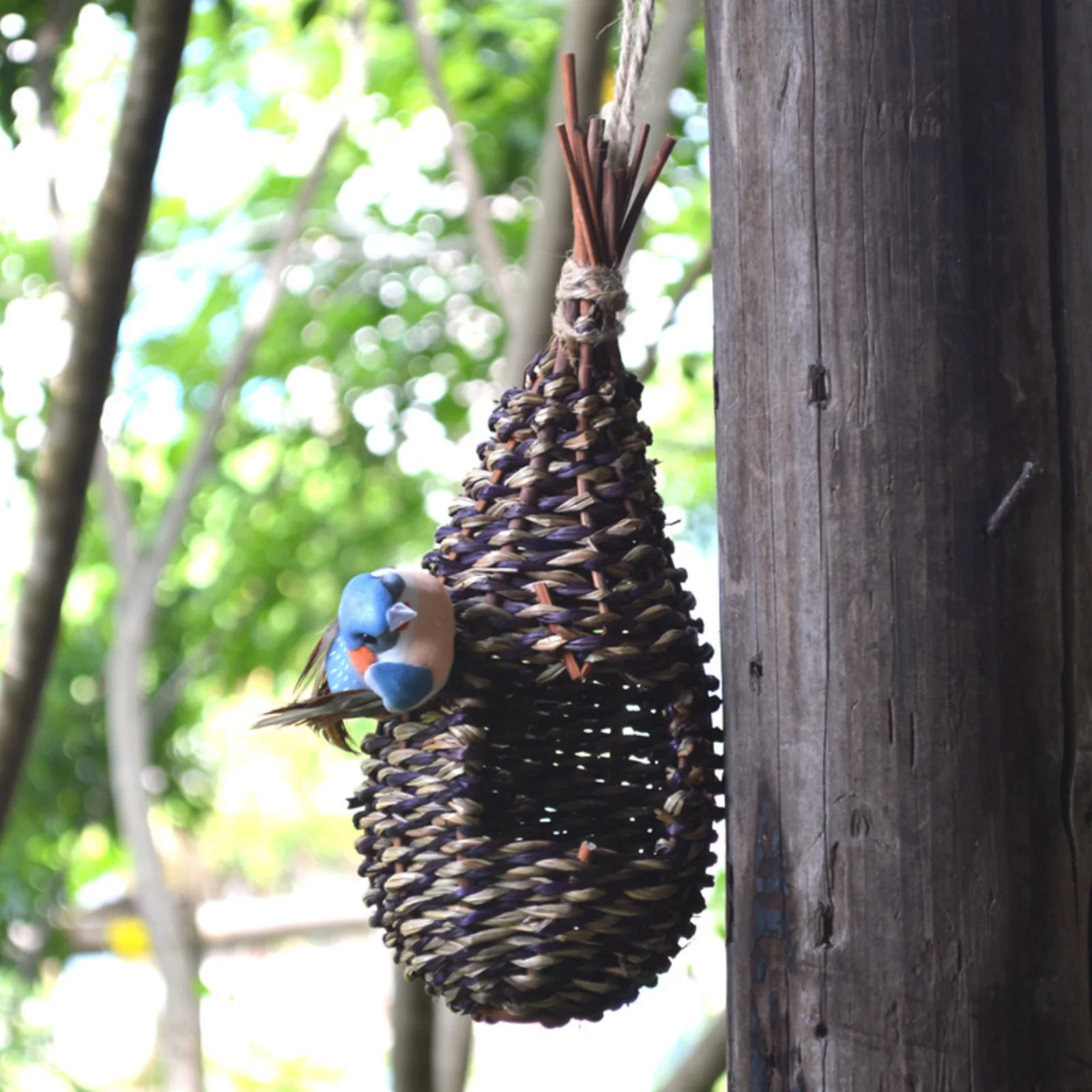 17 stili nido di uccelli gabbia per uova naturale casa per uccelli decorazione esterna tessuta appesa piccola casa nido animale camera da letto per