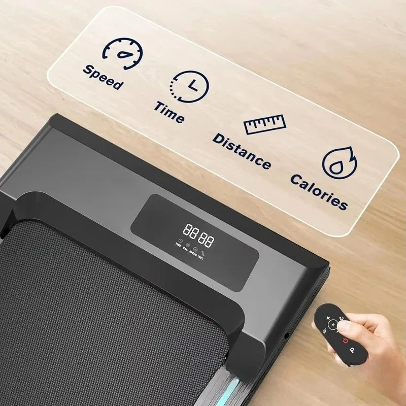 Walking Pad Flat Treadmill Steel Frame Compact Foldable Ultra-Quiet for Home Apartment