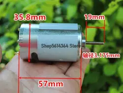RS-550 DC Motor High Speed Motor DC12V 22000RPM 2A DC Shaft length 19mm