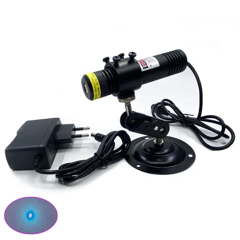 Waterproof IP67 D22X100mm 488nm Sky-Blue Dot/Line/Cross Line 10mW~60mW Laser Module For Cutting Positioning With Adapter&Bracket