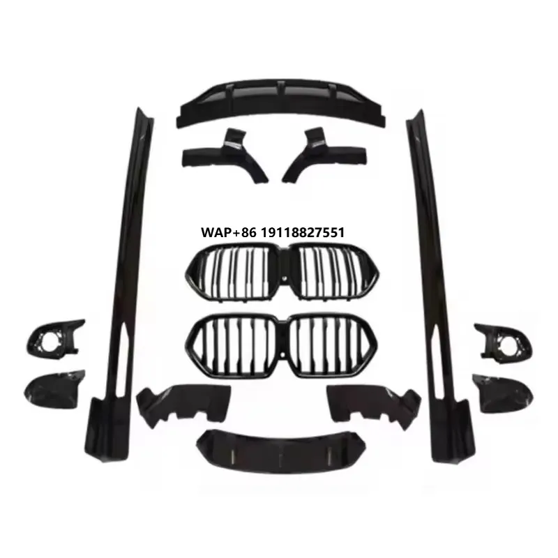 

X6 G06 Auto Body System Kit Front Bumper Grill Side Mirror Cover Front Rear Diffuser Side Skirts Set ABS Plastic Used Condition