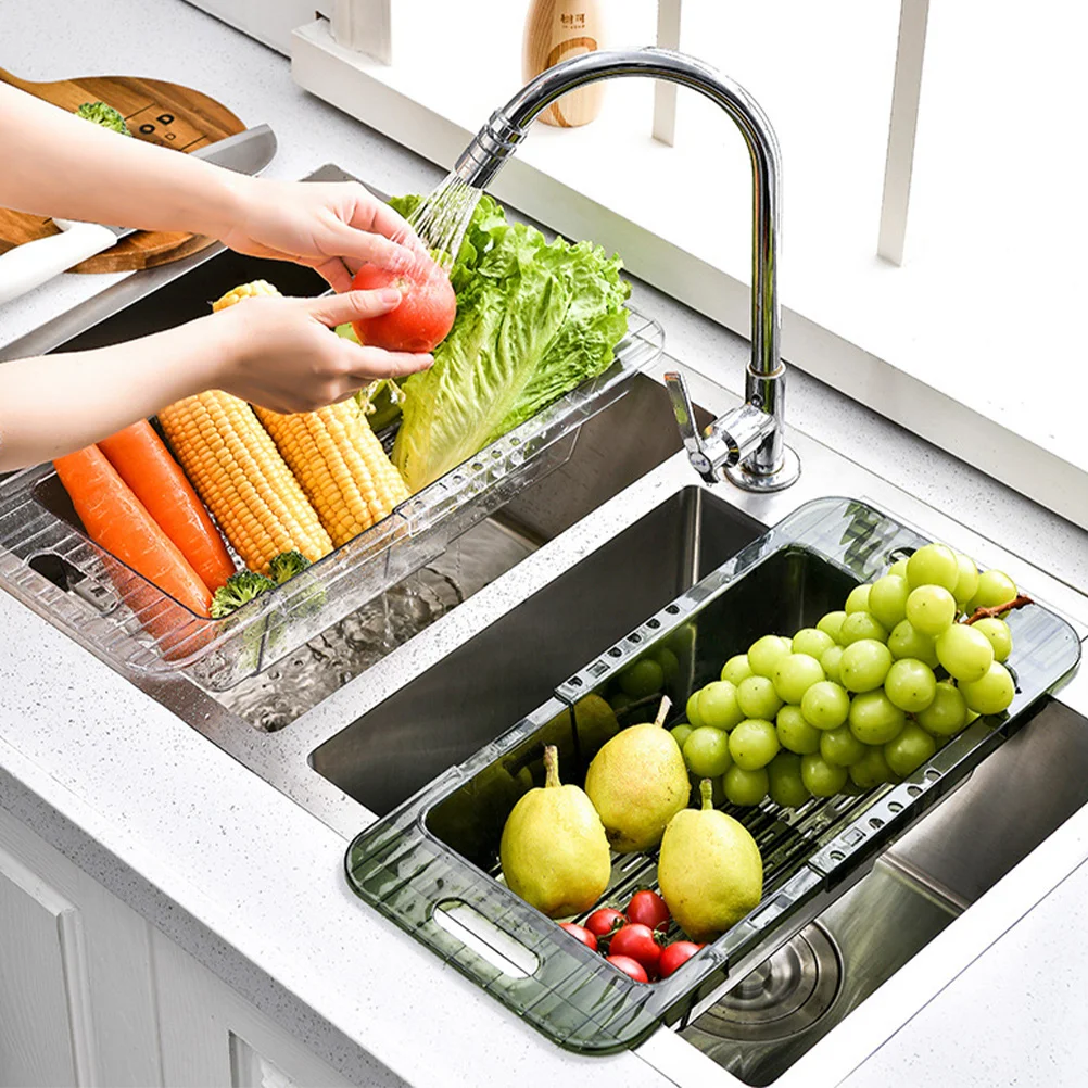 

Retractable Drain Basket Telescopic Sink Storage Kitchen Vegetable Drying Cleaning Tool Fruit Strainer Collapsible Draining