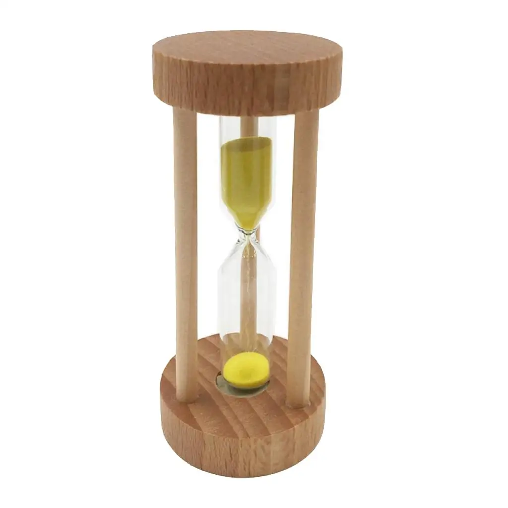 Wood Sand Timer Hourglass 3 Minutes Timer Clock for Kids Games Classroom Home Office Kitchen Cooking Use, 8 Colors to Choose