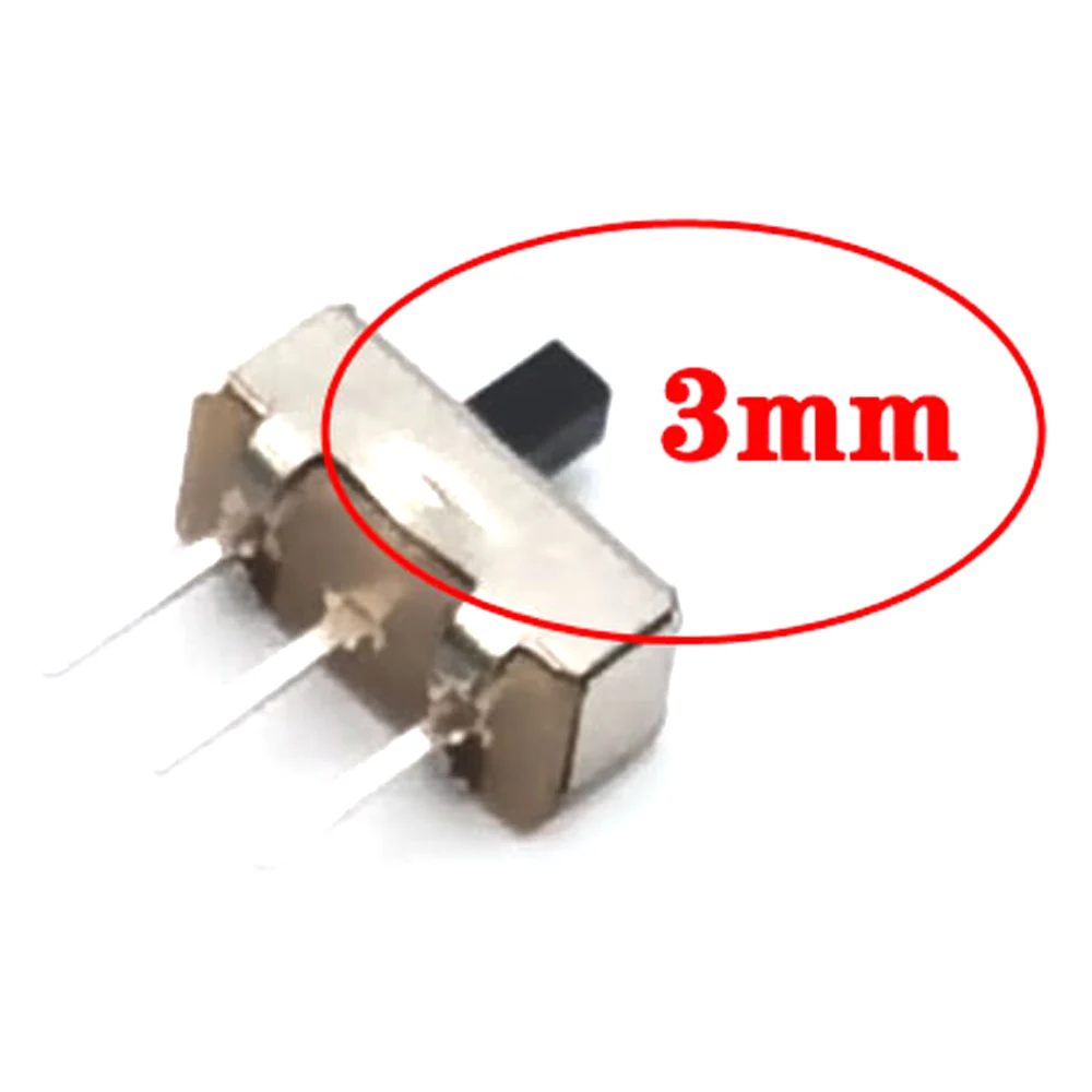1000PCS Toggle Switch SS12D00 DIP Slide Switch 3Pins SS12D00G2 3 4 5 The Power Switch Hand Shank 3MM/4MM/5MM