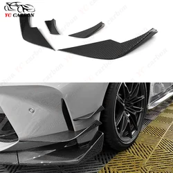 For BMW M3 G80 M4 G82 G83  VS Style Carbon Fiber Car Front Bumper Wind knife Splitter Spoiler Canard Air Knife Surround Trim