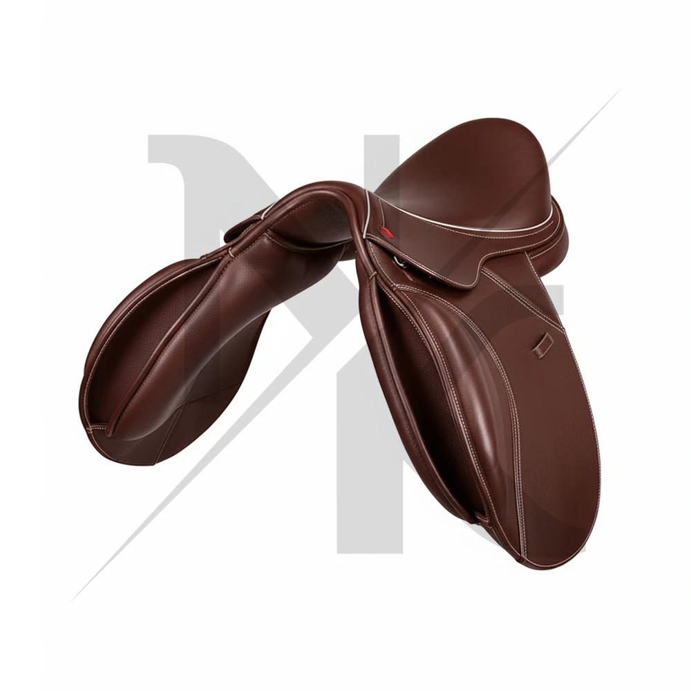 High-quality Leather Saddles, Customizable Knee Pads with Upholstered Seats, British Horse Racing Supplies