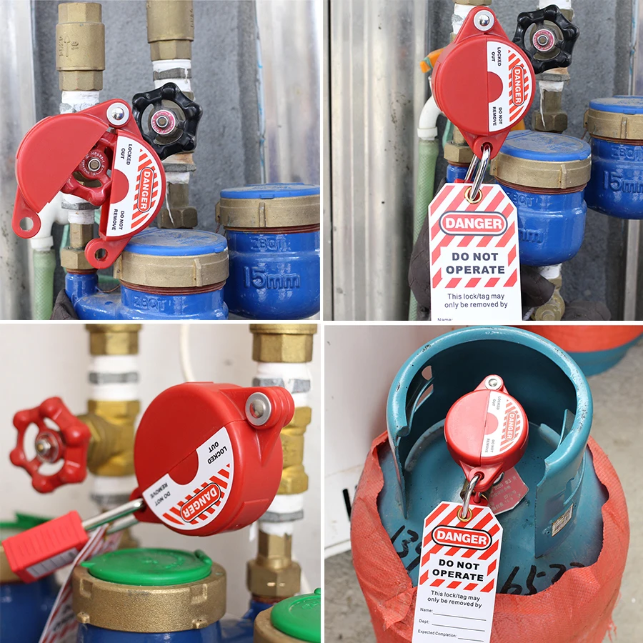 Standard Gate Valve Safety Lockout Industrial valve locksgas tank liquefied gas cylinder handwheel valve safety lockout cover