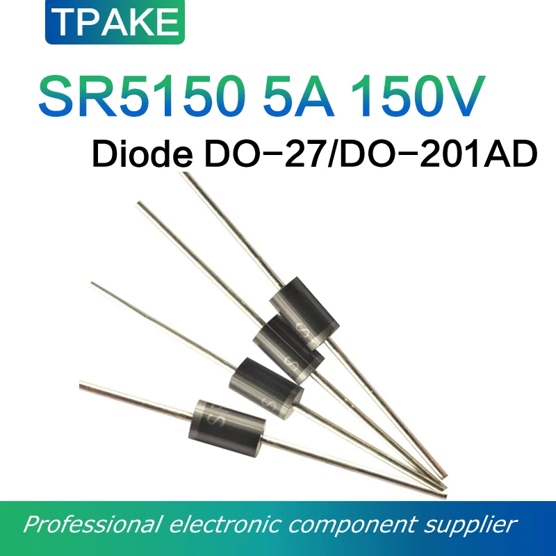 10pcs SR5150 5A 150V DO-27 DO-201AD Schottky Diode