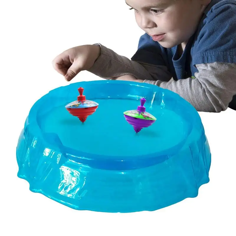 Gyro Disk Desk Tray Plate Toy Ground Game Round Tray Thicken Gyro Disk Impact Resistant Gyro Stadium Game Duel Kid Playset