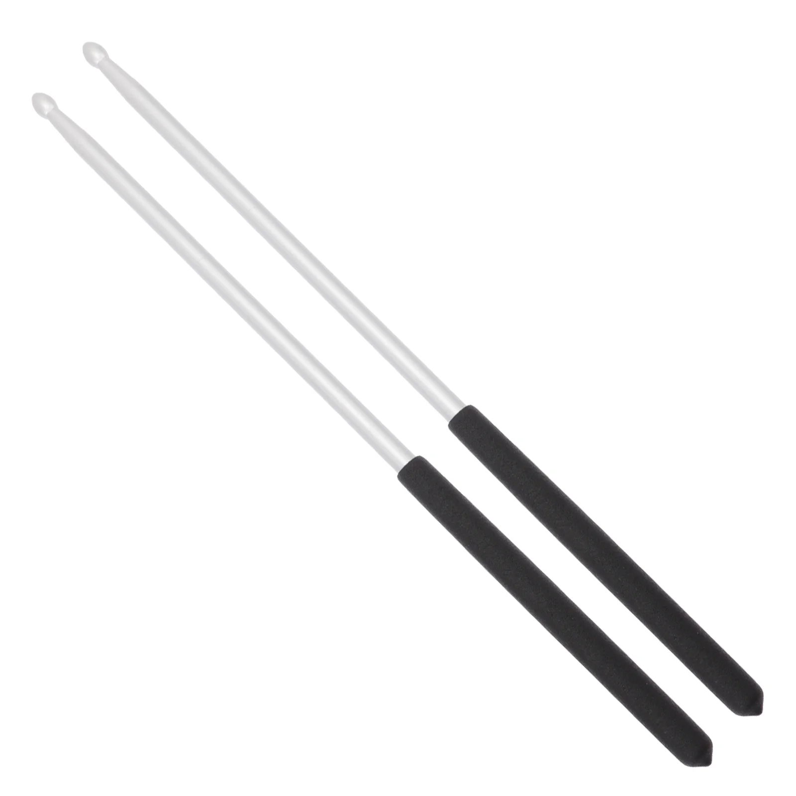 

1Pair Metal Drumsticks 5a Aluminum Alloy Non-Slip Grip Sponge Covered Handle Jazz Snare Drumstick