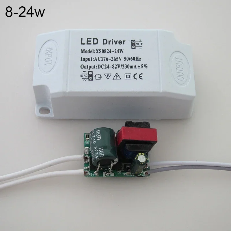 Stepper LED Power Driver, 3W-24W, Constant Current, 230mA, Huepar Ceiling Light, Lamp Supply, Multimeter Test Lead, DIY Kit Elec