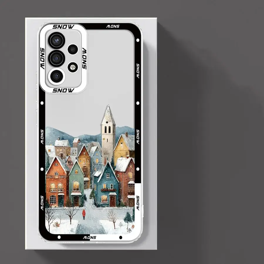 Custodia morbida per Samsung Galaxy A71 A72 A22 A15 A13 A14 A16 A34 A73 A35 A12 A35 A25 Natale Babbo Natale