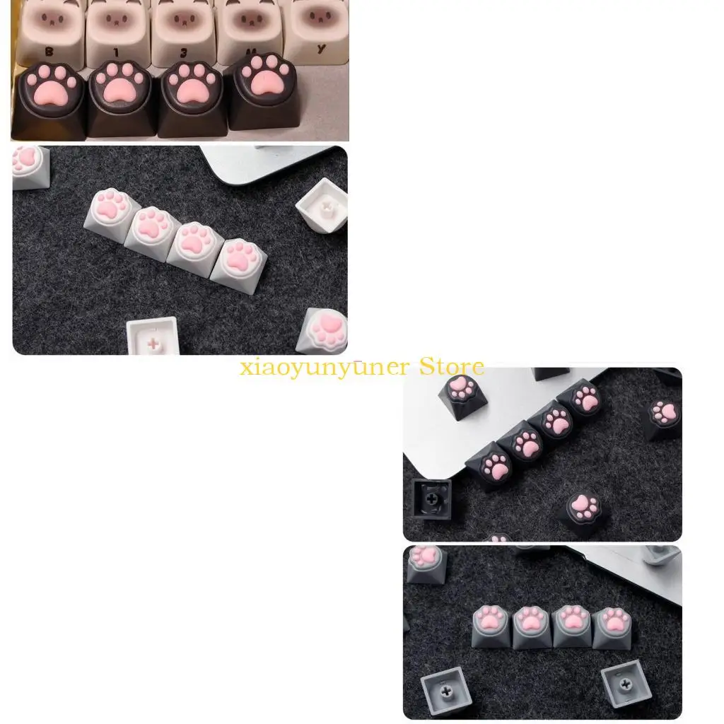 P9JB CatPaw Keycap Personality PBT Silicone Soft Simulation Cap for Keyboards