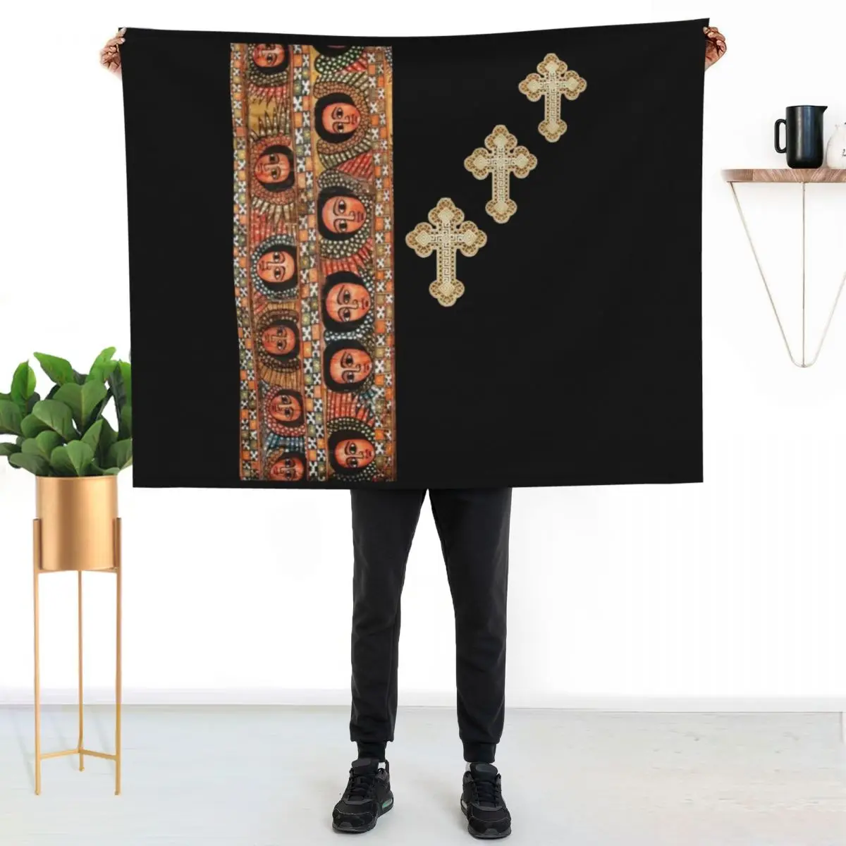 Ethiopian Fashion Throw Blanket Flannel Fabric Decoratives Giant Sofa Decorative Sofas Flannel warm winter Blankets