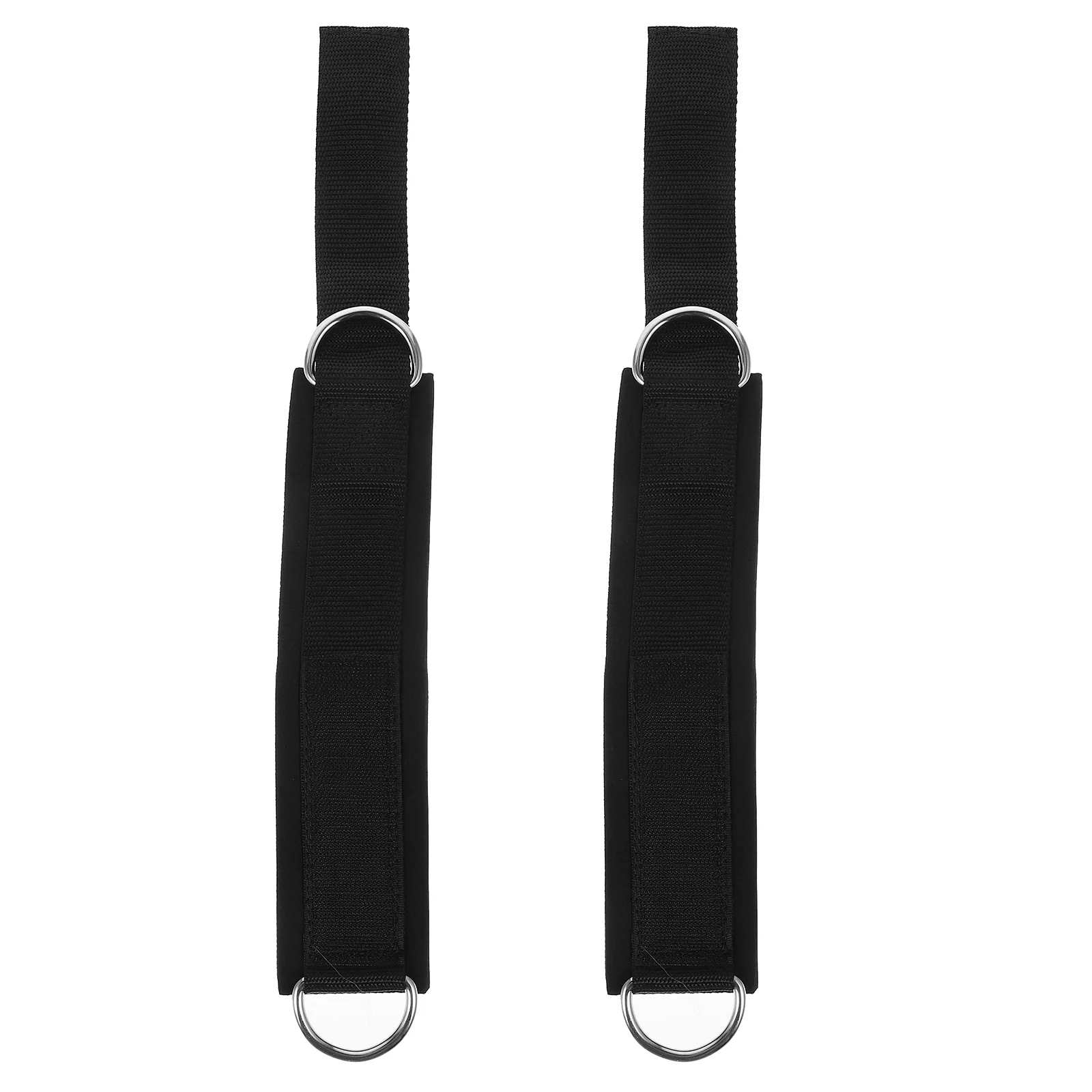 

2pcs Ankle Straps Padded D-ring Ankle Cuffs for Gym Workouts Cable Machines Leg Exercises with Carry Bag (Black)