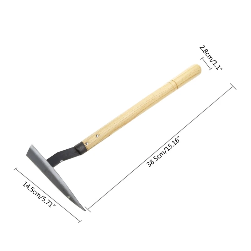 Manganese Steel Durable Garden Hoe Tools with Comfortable Handle for Dig /Plant/ Fertilize or Weed 45x14.3x5.5cm Dropship