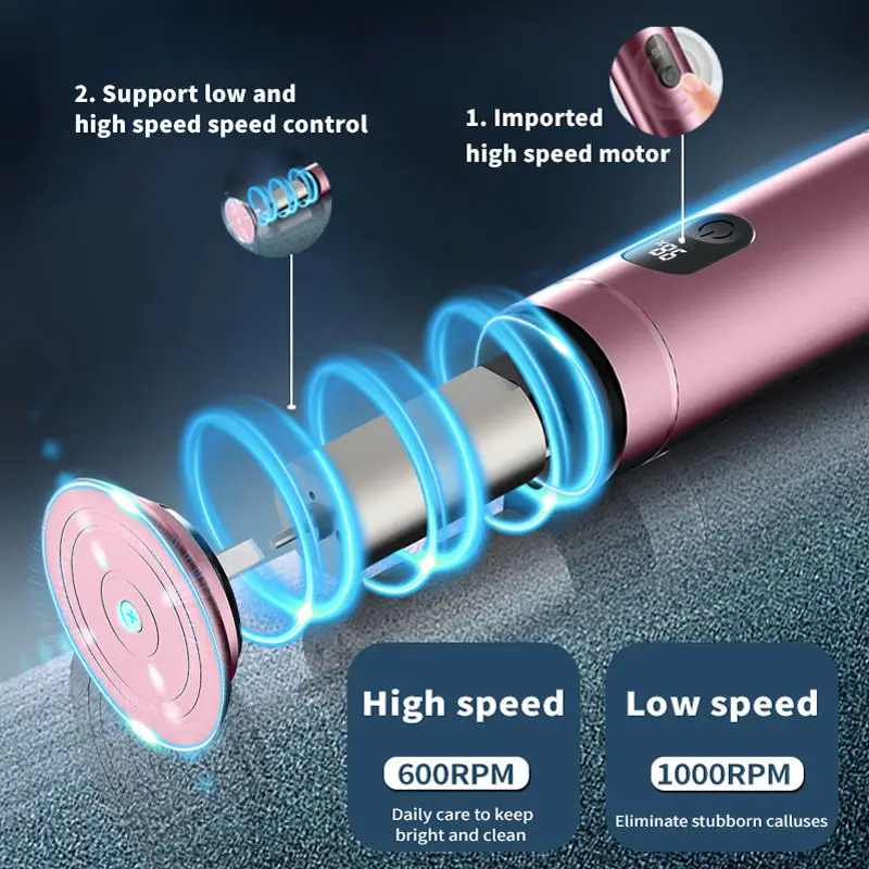 Professional Rechargeable Foot Care Pedicure Foot File Electronic Foot File Pedicure Tools and Callus Remover