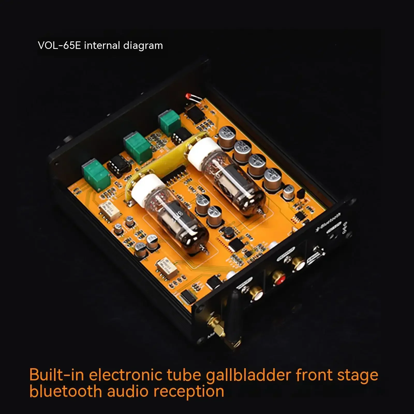 AMXEKR Valve Biliary Front Stage Biliary Ear Audio Preamplifier Fever Bluetooth 5.0 High and Low Tone Adjustment