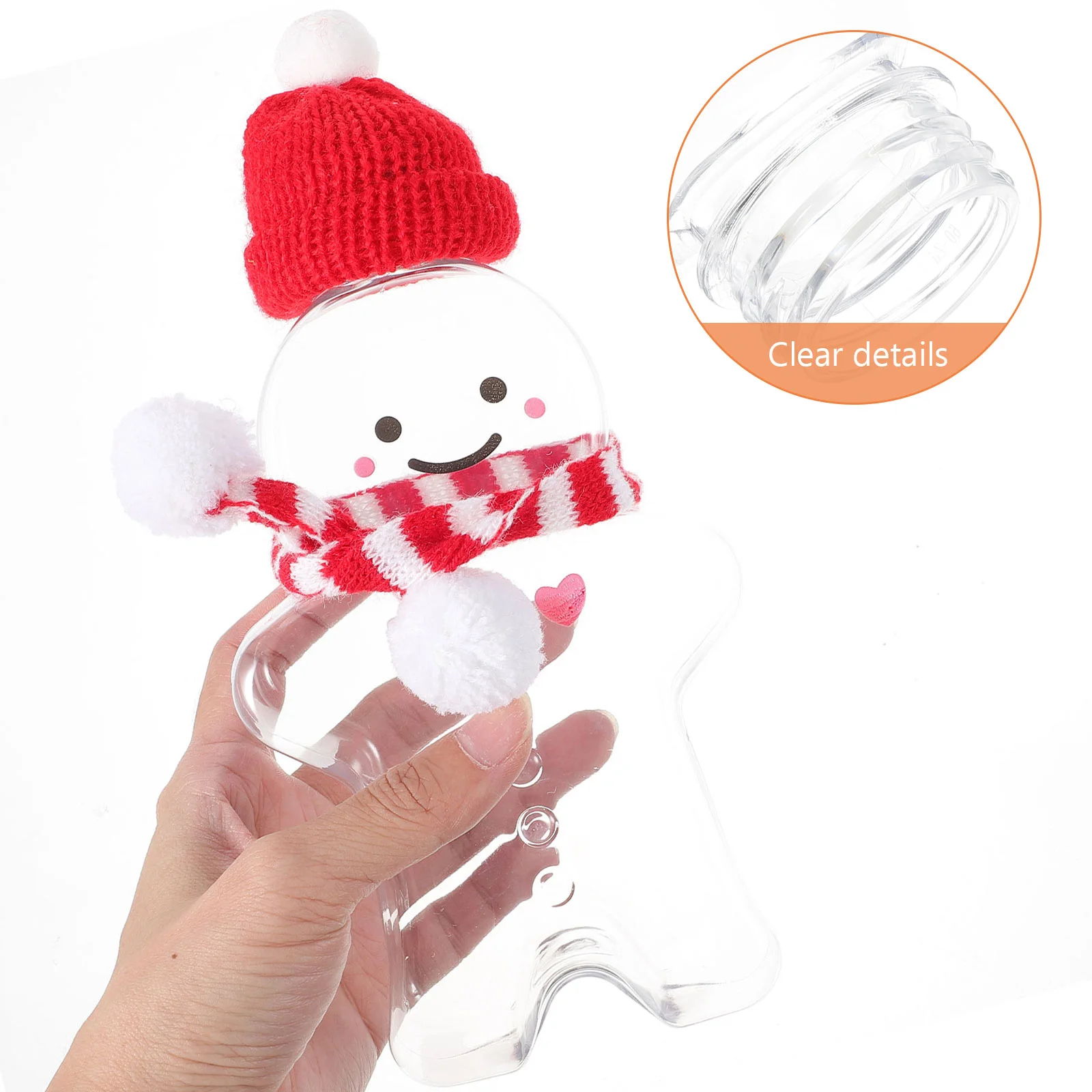 3 Sets Christmas Drink Bottle Reusable Juice Bottles Gingerbread Man Kettle Plastic Water The Pet Baby