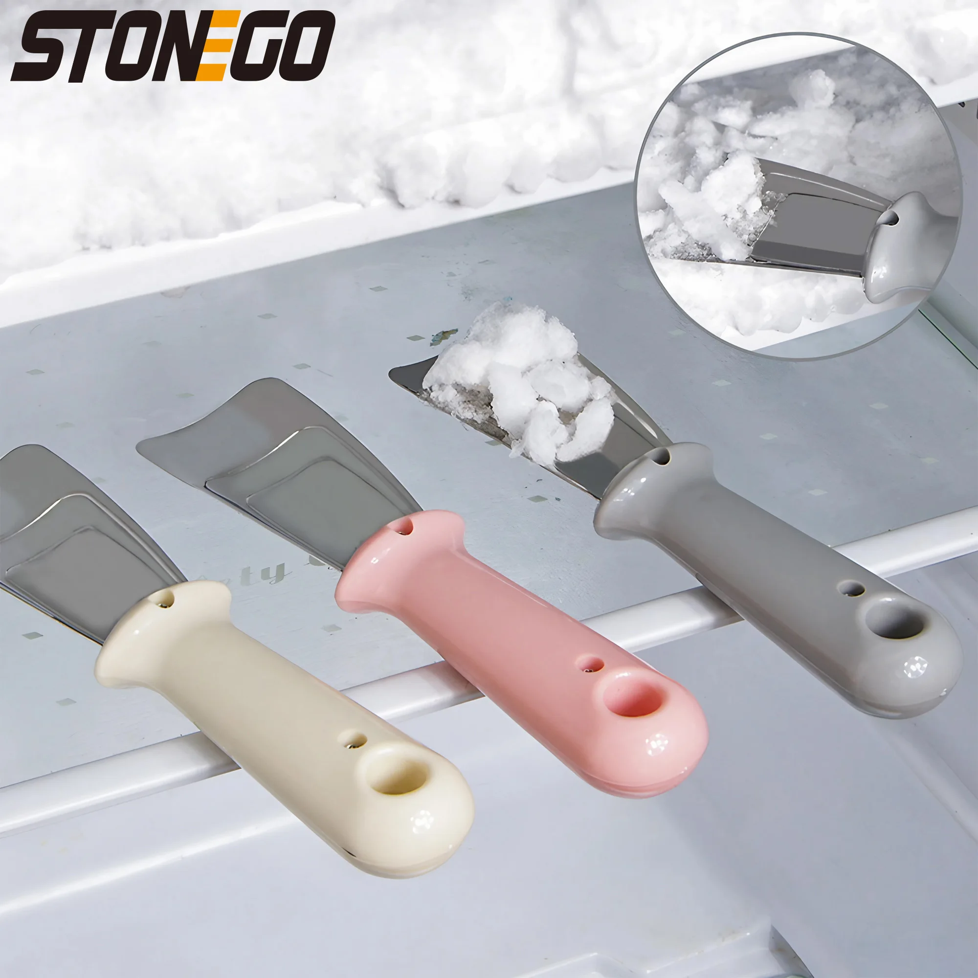 STONEGO 1PC Practical Stainless Steel Deicing Shovel, Kitchen Gadgets for Refrigerator Defrost Freezer Scraping Shovel Ice, Etc