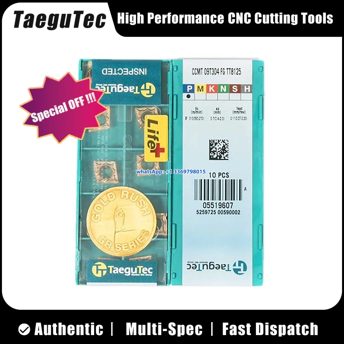 

Original CCMT1204 04 08 CNMG1204 04 08 160608 190616 CNMX1607 12 -MT PC FG MC MP RT HB TT8125 Turning Insert 10PCS