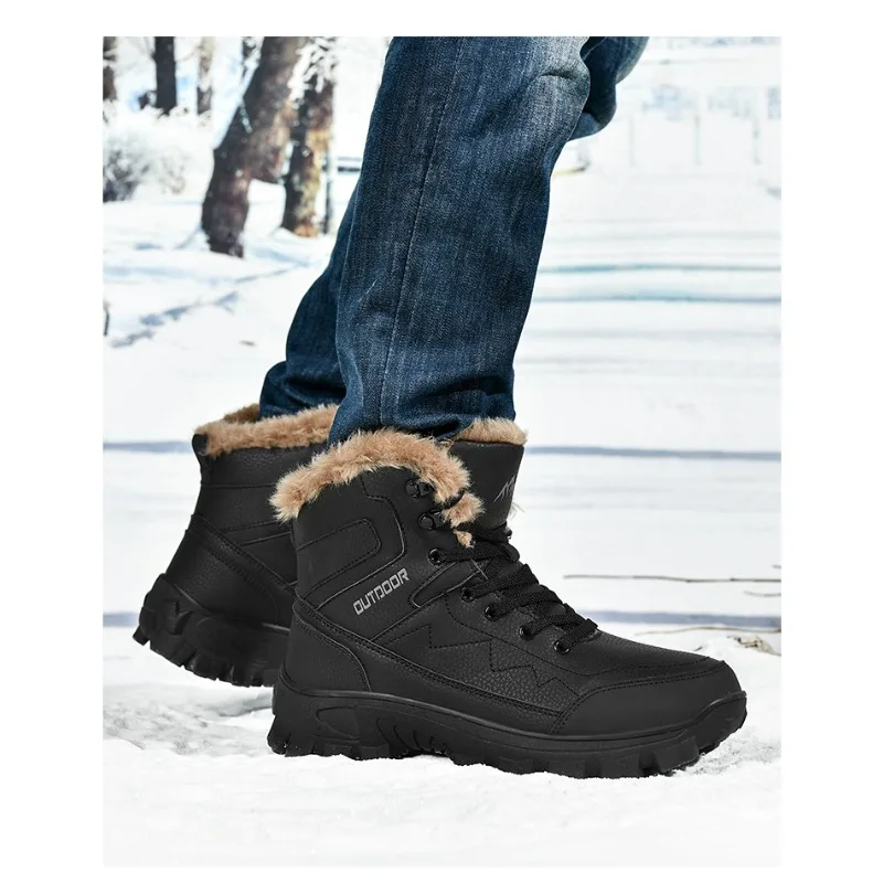 

High quality snow boots casual outdoor off-road hiking boots winter men's shoes new winter high-top men's boots fashion