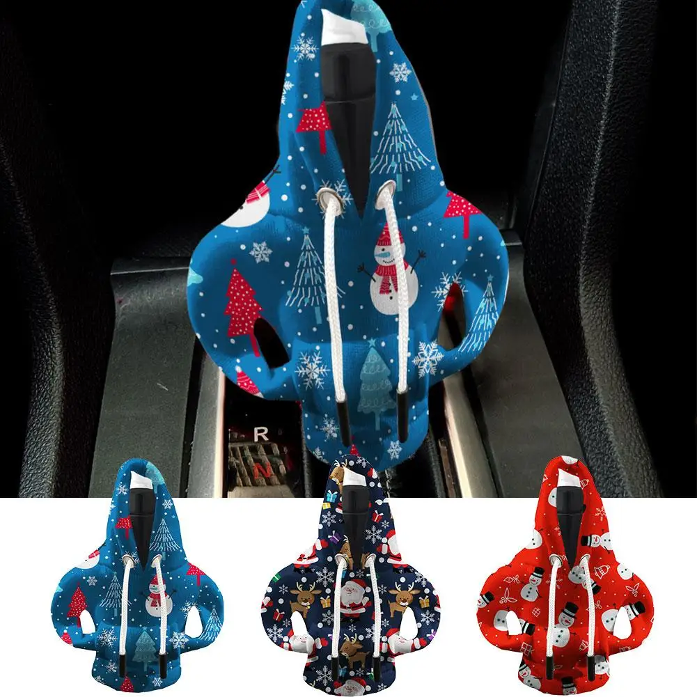 

Универсальная толстовка с капюшоном для автомобиля, чехол для рычага переключения передач, рождественский свитшот, рычаг в стиле автомобиля, сменная ручка, украшение для переключения передач H4I1