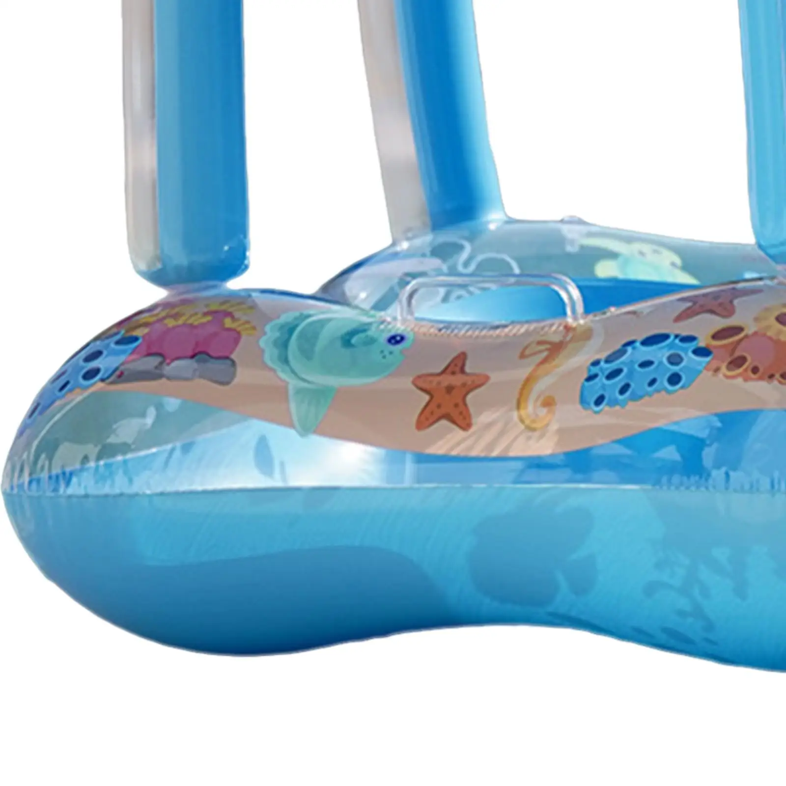 Inflatable Baby Pool Float with Sun Protection Canopy with Seat Pool Floatie Creative Baby Swim Float for Children Infants Kids