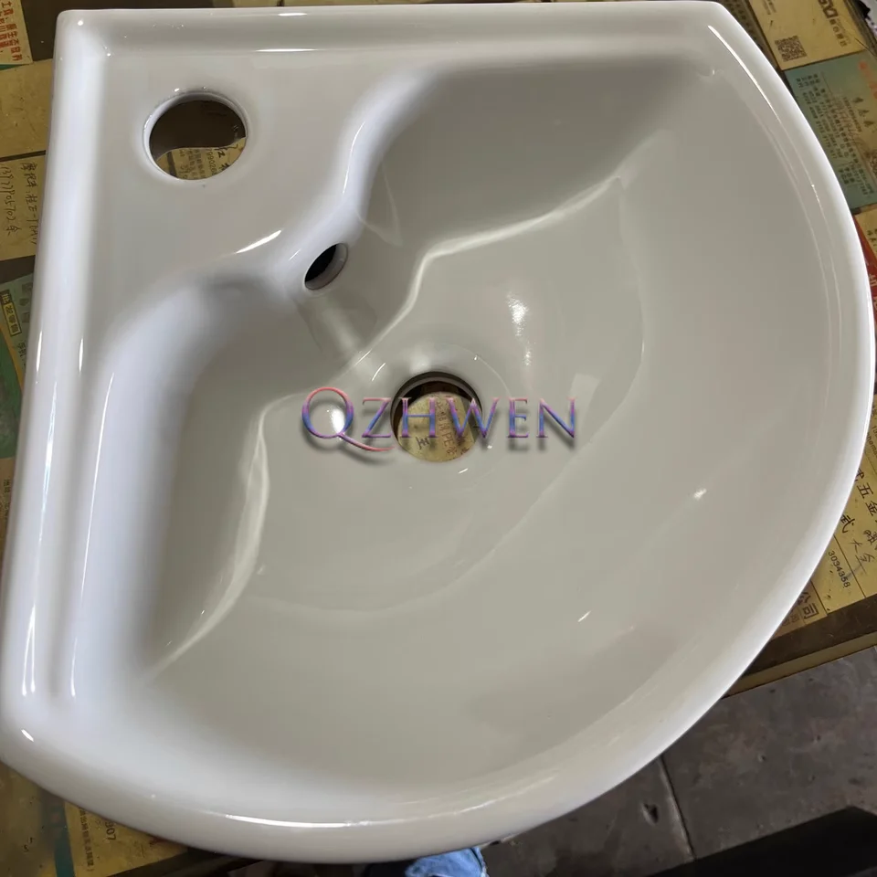 255*255*120mm Triangular Washbasin Corner Ceramic Sink Mini Single Basin Small Apartment Wall-hung Hand Wash Basin For Bathroom