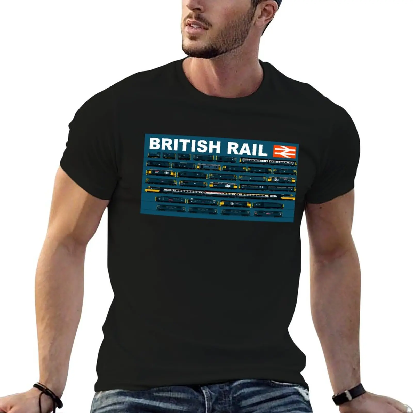 

British rail trains T-Shirt hippie clothes vintage anime shirt tees oversized graphic tee clothing for men