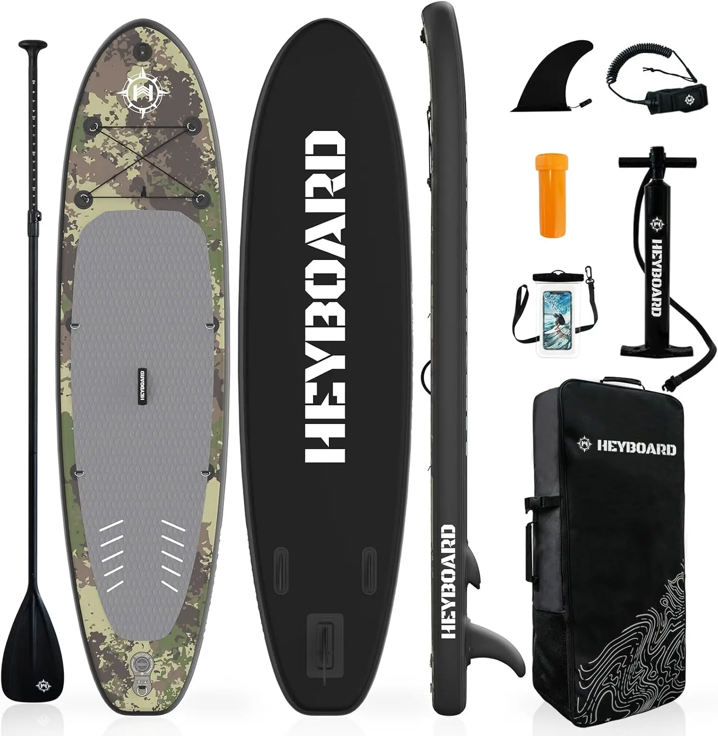 

Inflatable Stand Up Paddle Board 10'6"×32"×6" Standup Paddleboard with Premium SUP Accessories & Backpack, Non-Slip Deck, Waterp