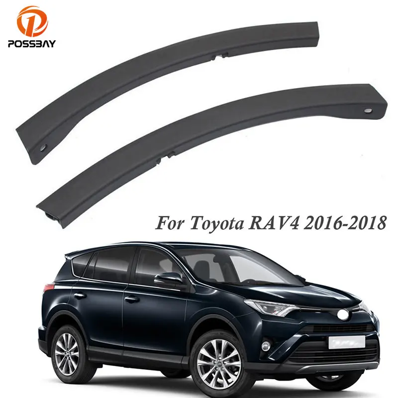 Pair Black Plastic Front Bumper Wheel Fender Molding Trim 52112-0R060 Fit For Toyota RAV4 XA40 2016 2017 2018