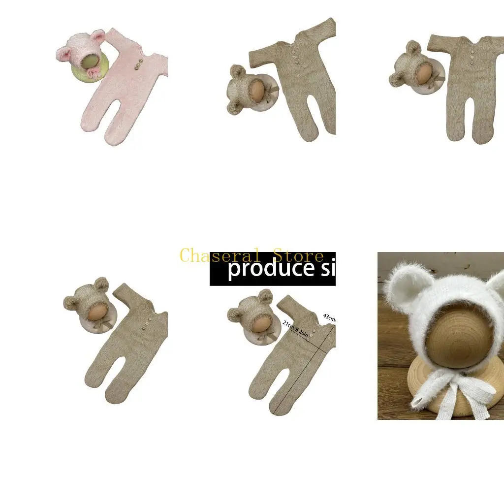 

E7CE Clothing Outfit for 0-1 Months Newborns Photography Props Costume Infant Supply