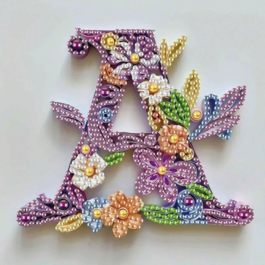 

Набор для алмазной вышивки 5D DIY - Мозаика с кристаллами в виде буквы А для начинающих, декор для дома, 6,7x6,7 дюйма